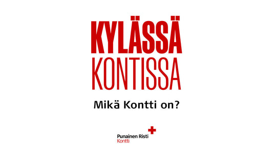 Valkoisella pohjalla teksti: Kylässä Kontissa: Mikä Kontti on? Alla Kontin logo