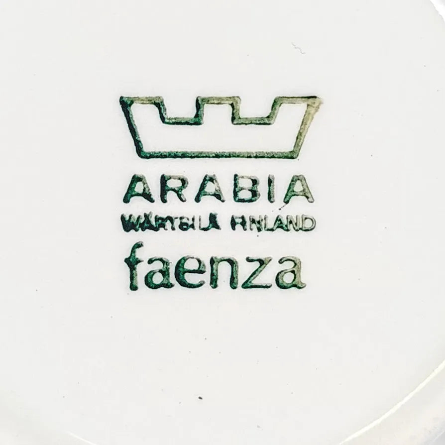 Arabia Faenza mustaraita sokerikko ja kermakko