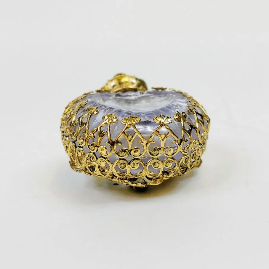 Tsekkiläinen keinojalokivin koristeltu kultahajuvesipullo