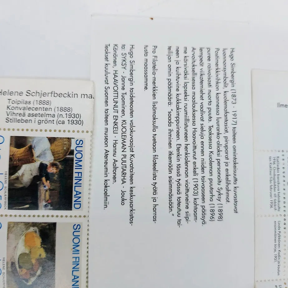 Suomalaisia taiteen klassikko postimerkkejä, lajitelma 6 arkkia