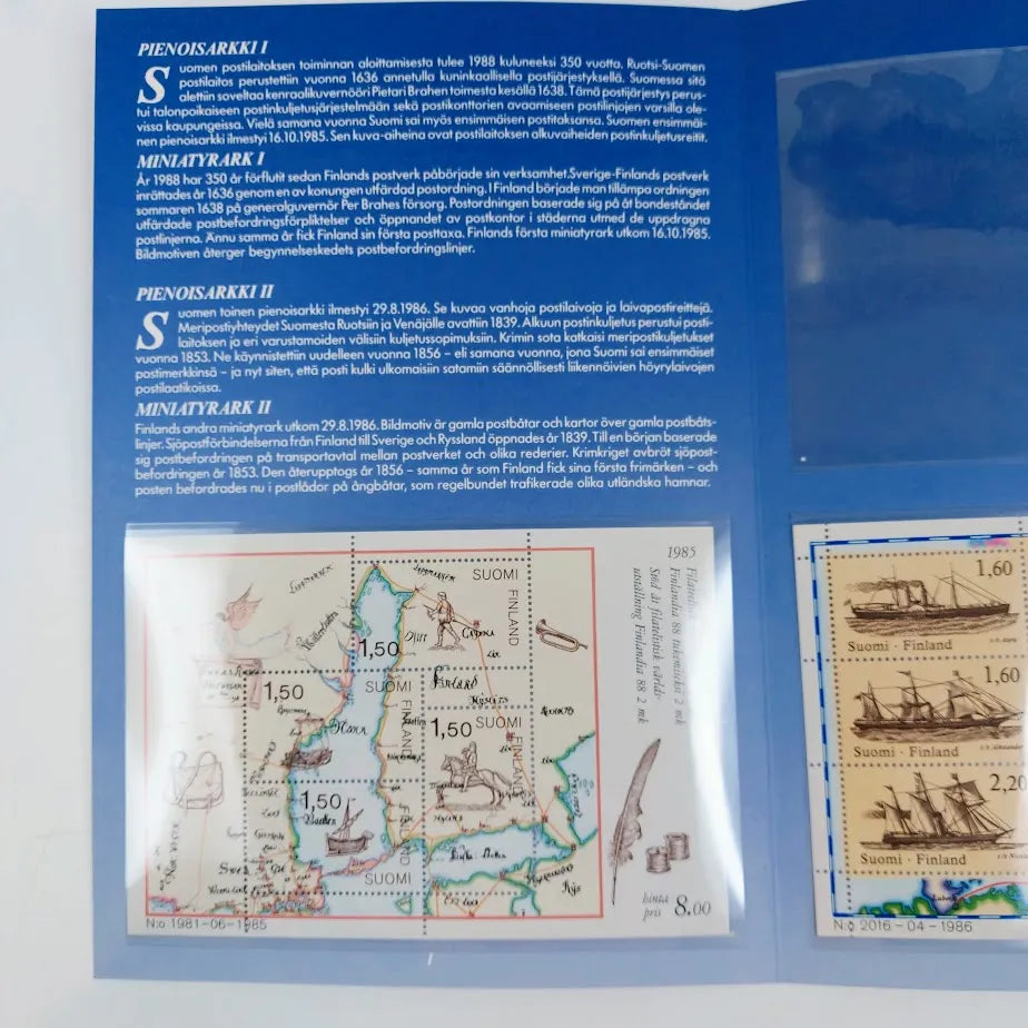 Finlandia 88-pienoisarkit, postimerkkejä 3 arkkia
