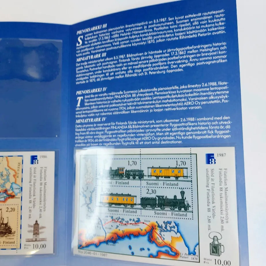 Finlandia 88-pienoisarkit, postimerkkejä 3 arkkia