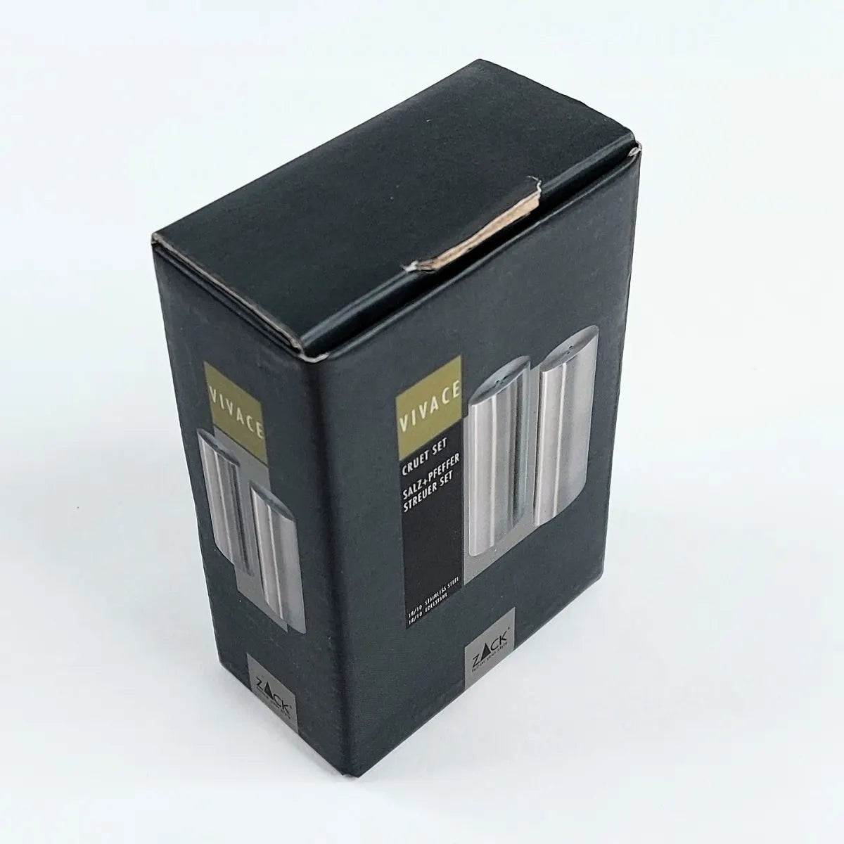 Zack Vivace Cruet Set suolasirotin ja pippurisirotin 9cm