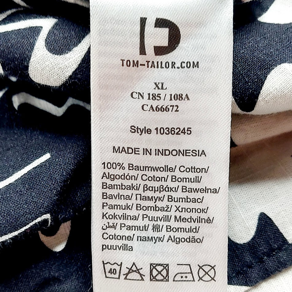 Tom Tailor Denim Relaxed lyhythihainen kauluspaita koko XL