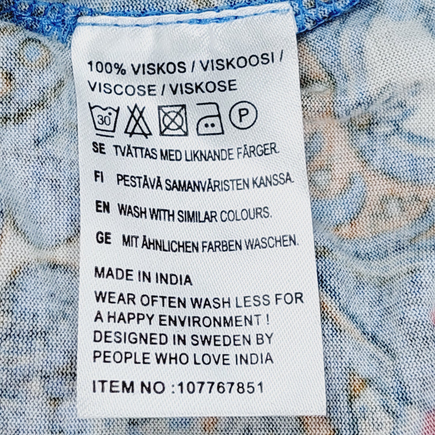 Indiska trikoomekko koko L
