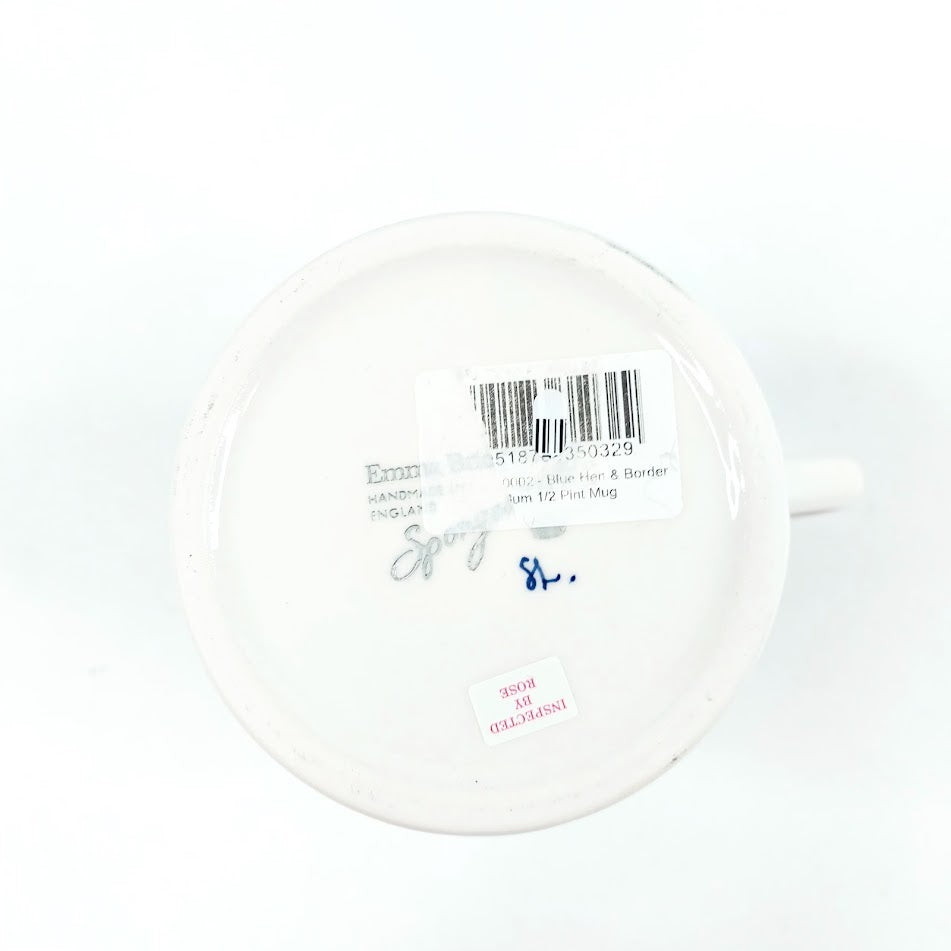 Emma Bridgewater Cream Blue Hen & Border Mum - muki