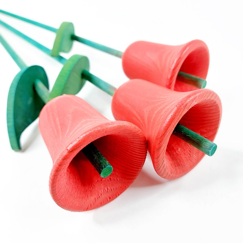 Aarikka puiset tulppaanit 3 kpl