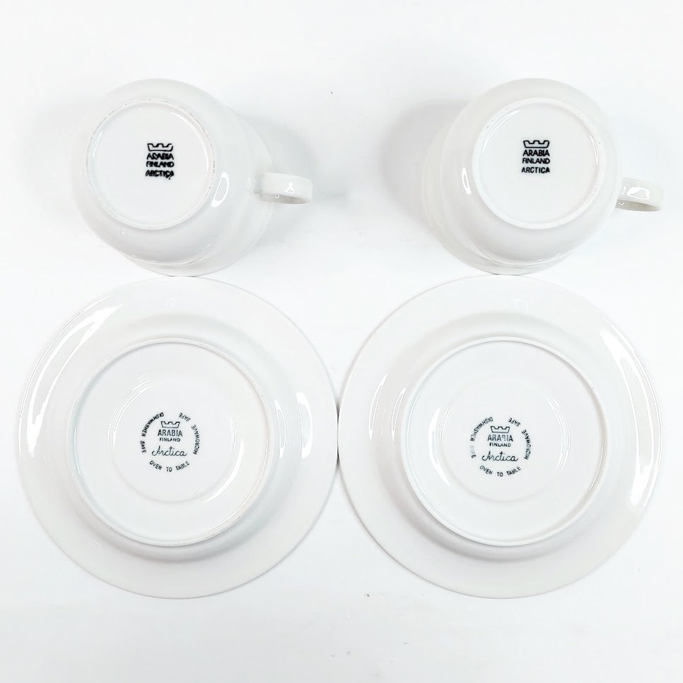 Arabia Arctica kahvikuppisetti 4 osaa