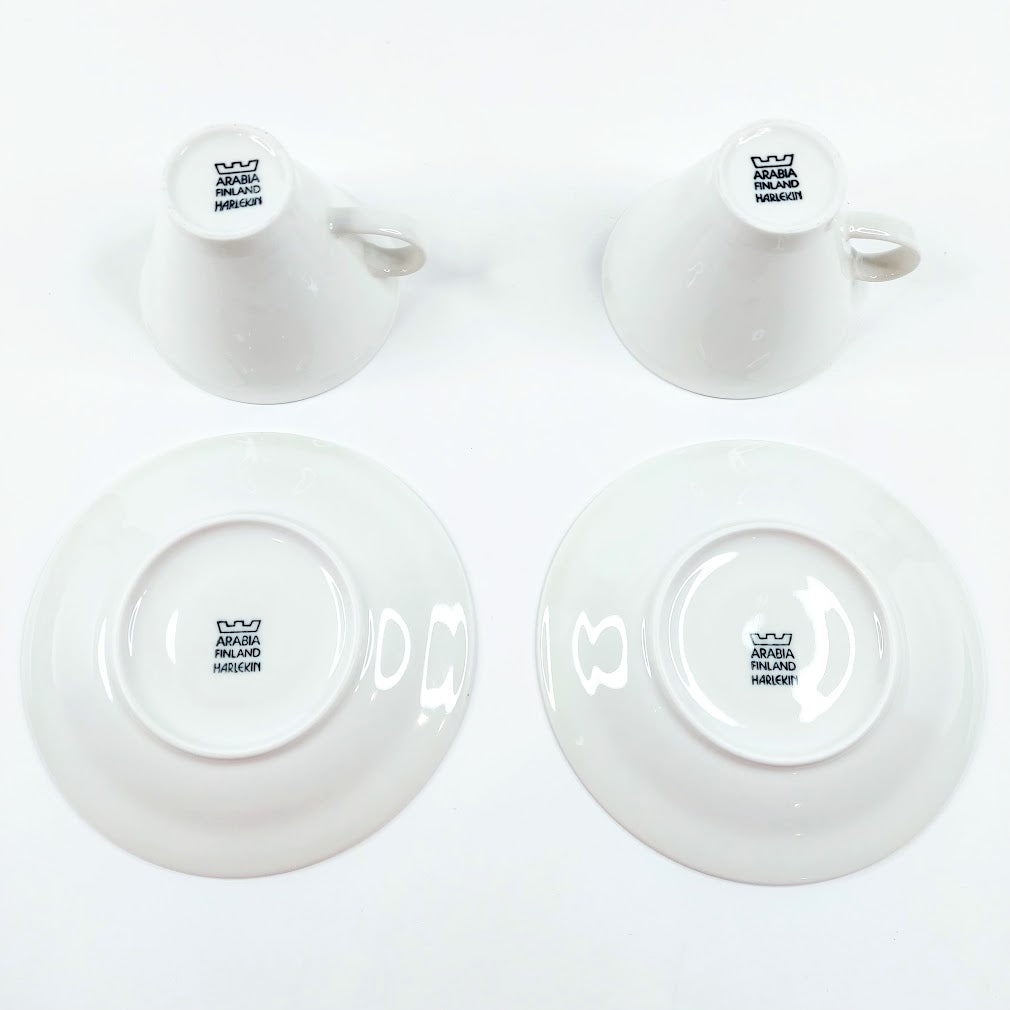 Arabia Harlekin kahvikuppisetti 4 osaa