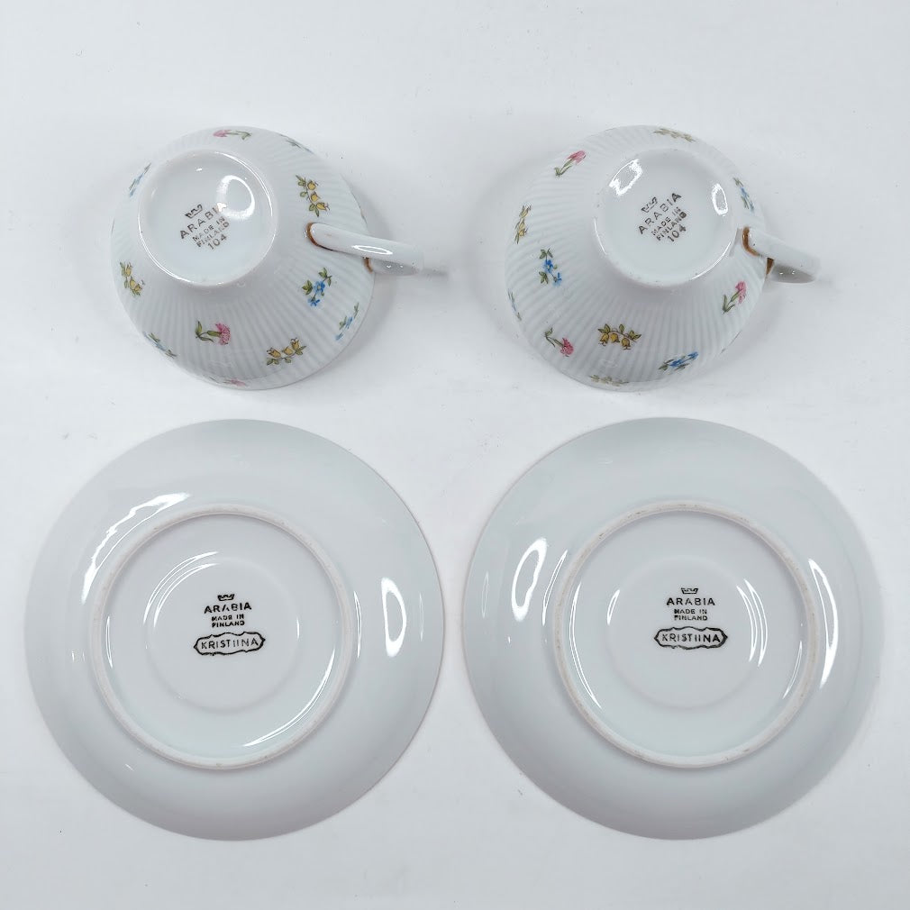 Arabia Kristiina kahvikuppisetti 4 osaa