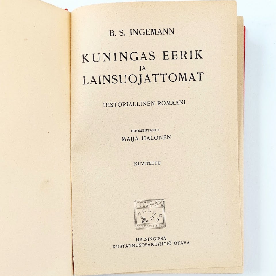 B. S. Ingemann: Kuningas Eerik ja lainsuojattomat