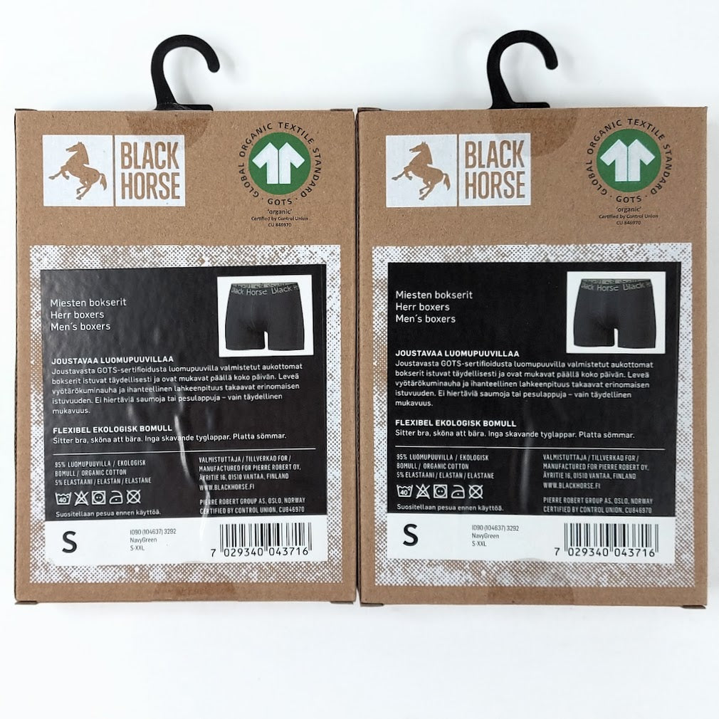 Black Horse miesten bokserit koko S 2 kpl