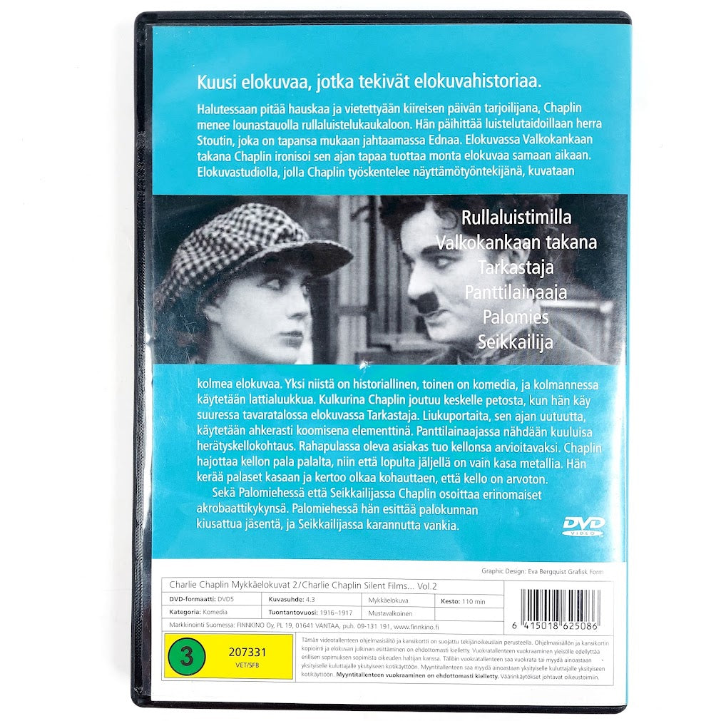 Charlie Chaplin Mykkäelokuvat2 DVD