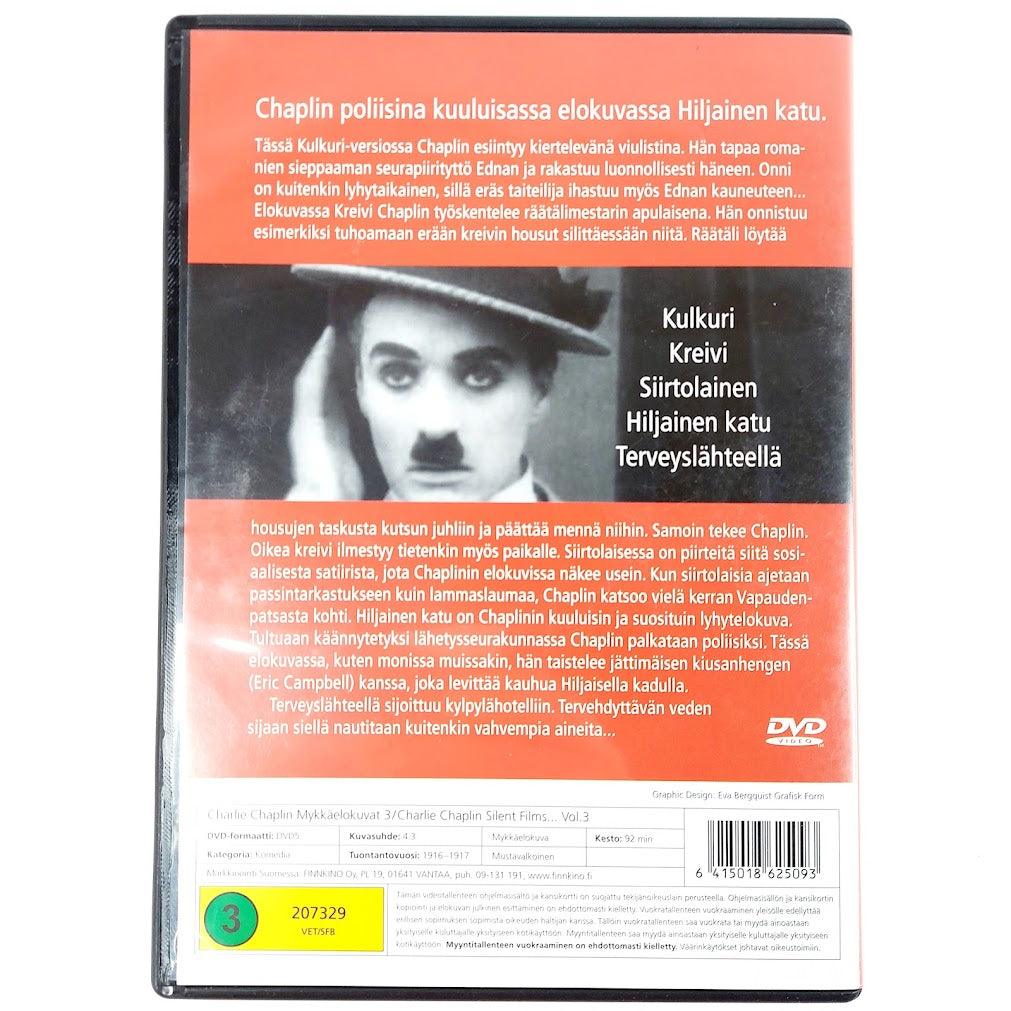 Charlie Chaplin Mykkäelokuvat3 DVD