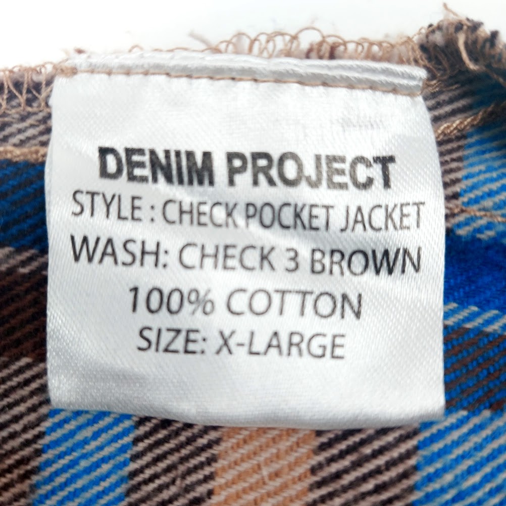 Denim Project Check Pocket flanellitakki koko XL