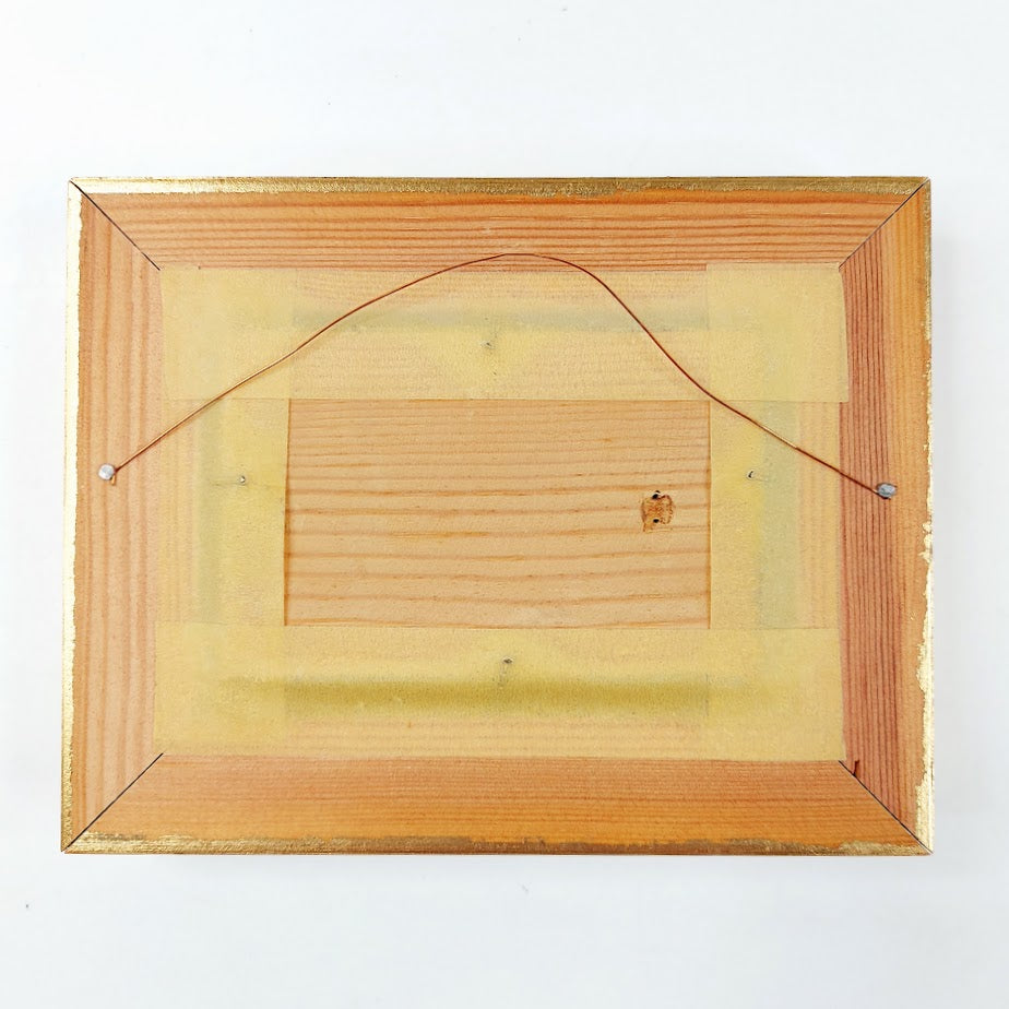 E. Pitkänen miniatyyri öljyvärimaalaus 1979