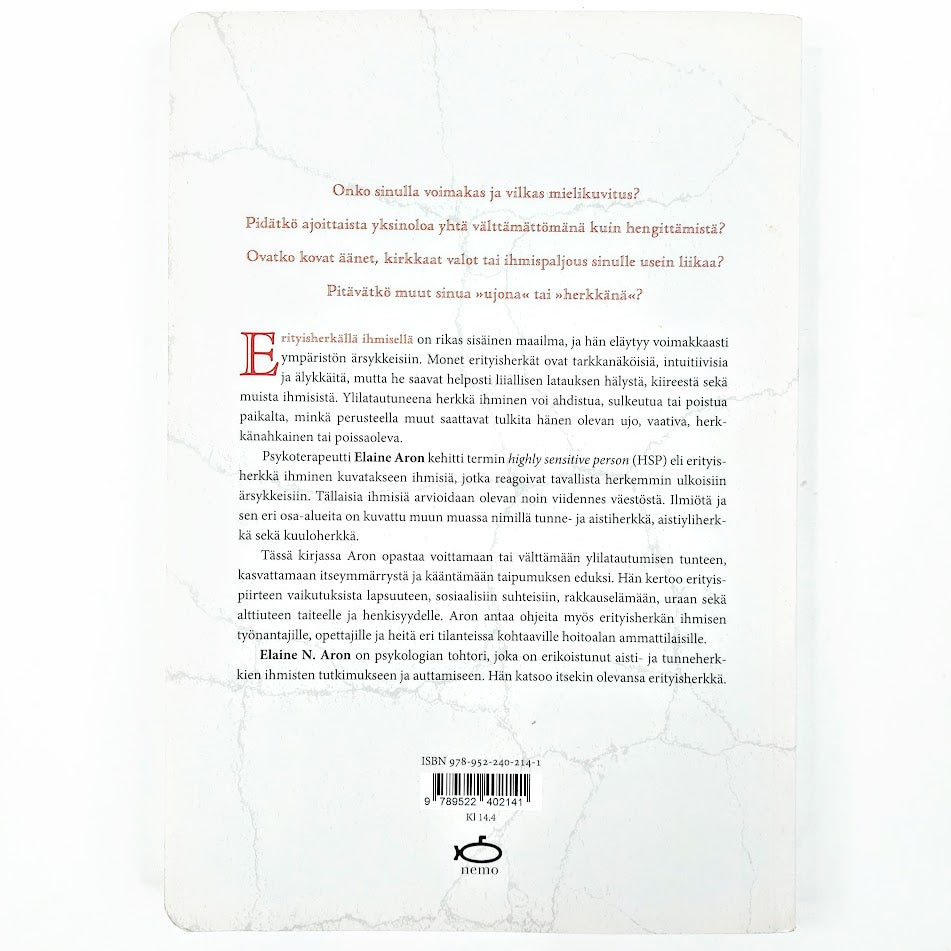 Elaine N. Aron: Erityisherkkä ihminen