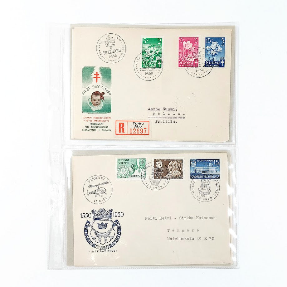 Ensipäiväkuoret 1950-1951 4kpl