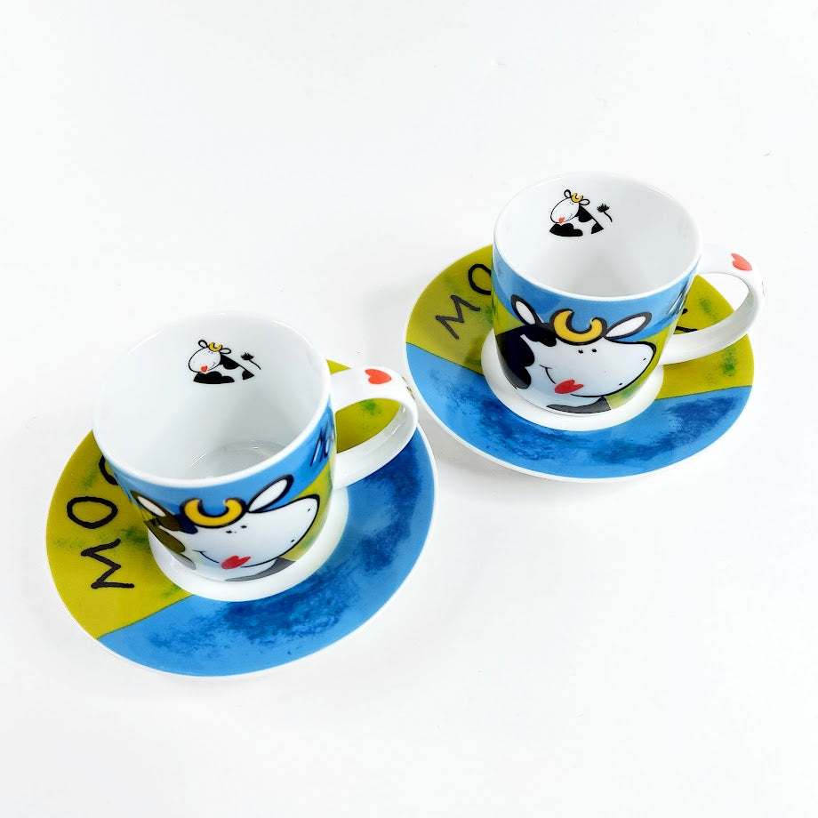 Gallery by Inhesion espresso kuppisetti Moo-Cow 4 osaa