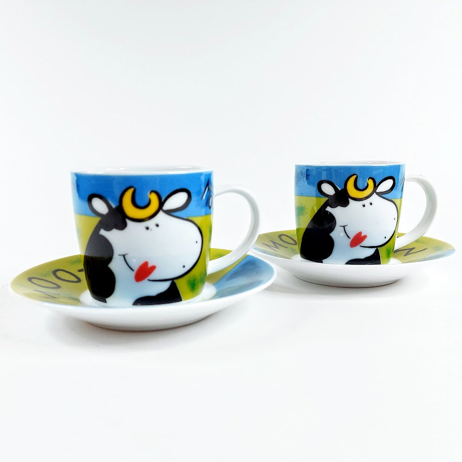Gallery by Inhesion espresso kuppisetti Moo-Cow 4 osaa
