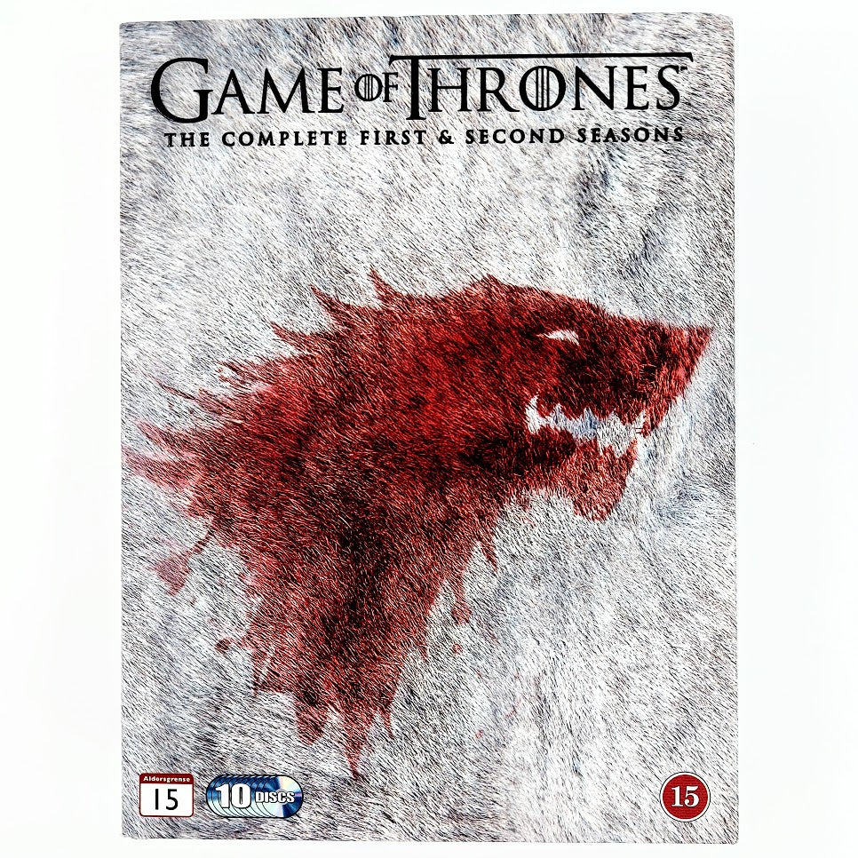 Game of Thrones The Complete First & Second Seasons DVD 10 levyä