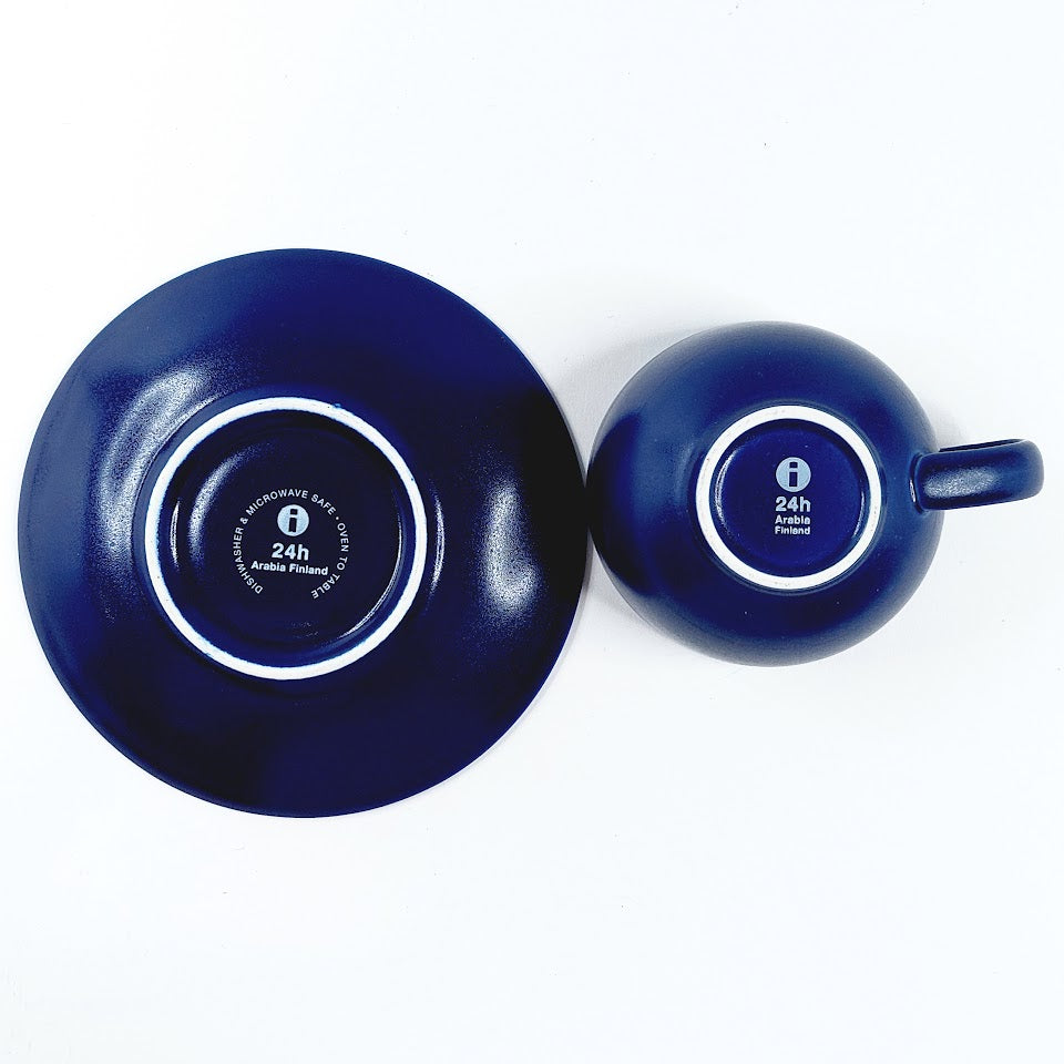 Arabia Iittala 24h kuppi ja aluslautanen