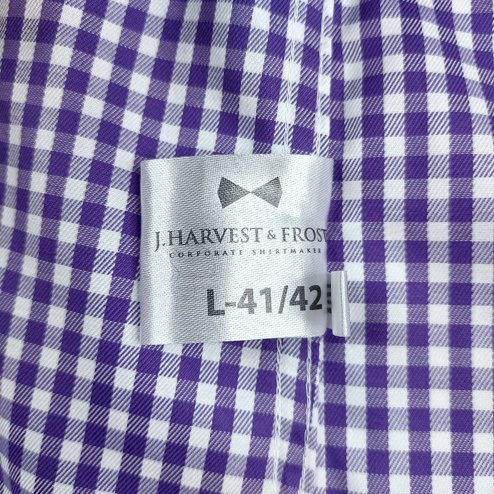 J. Harvest & Frost Purple Bow 41 Slim kauluspaita koko L