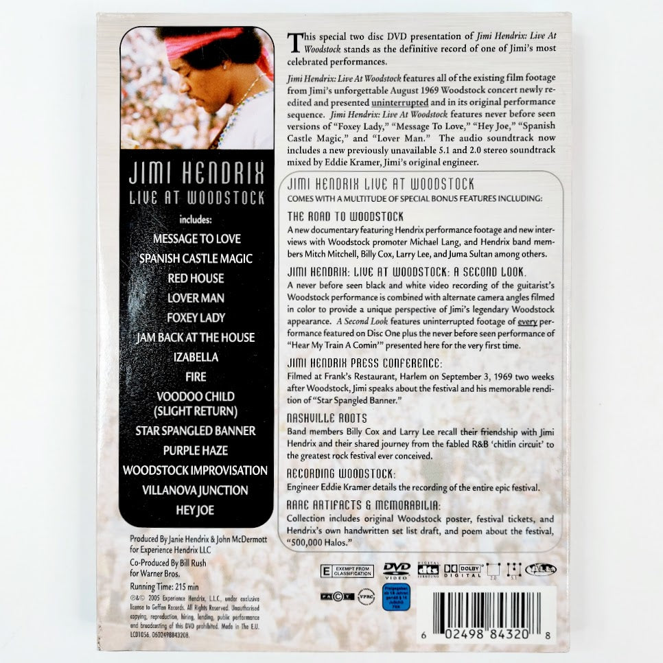 Jimi Hendrix Live at Woodstock 2DVD