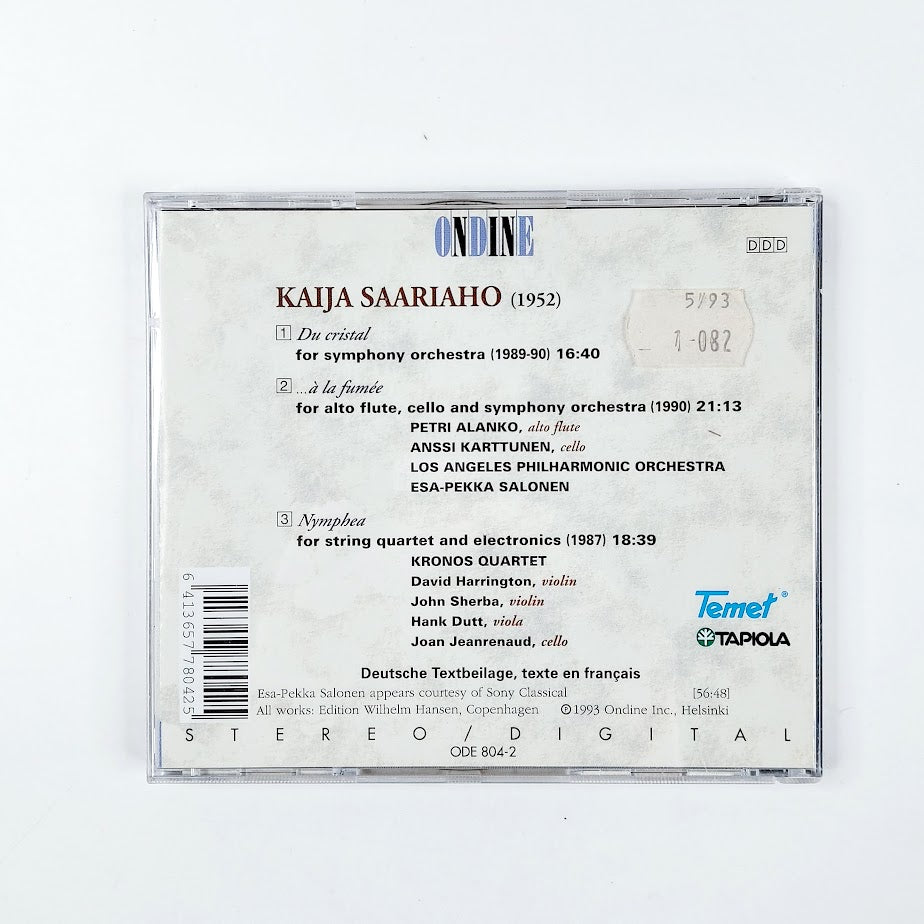 Kaija Saariaho: Du Cristal, ...á la fumée, Nymphea CD