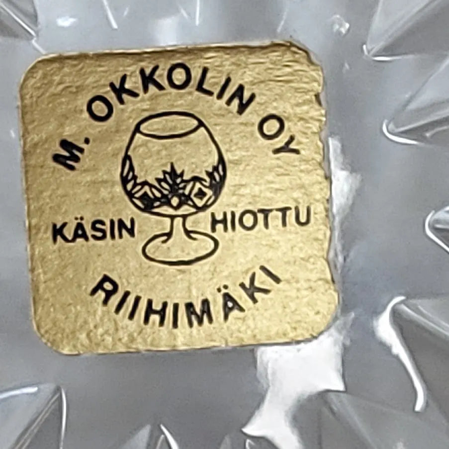 Matti Okkolin kristallimalja 8,5 cm