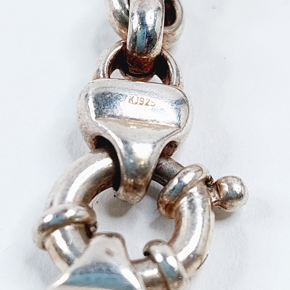 Kultajousi papuranneketju 925 hopea