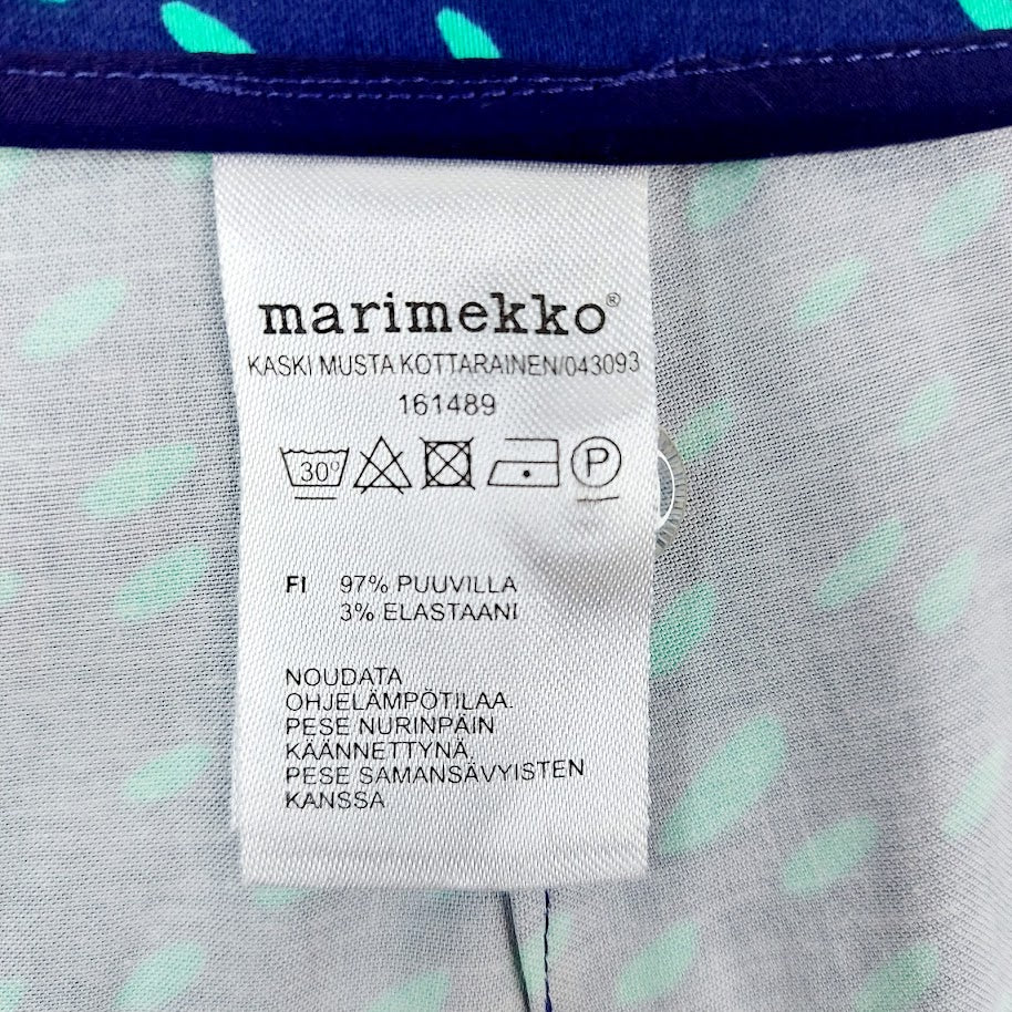 Marimekko Kaski Musta Kottarainen housut koko 40