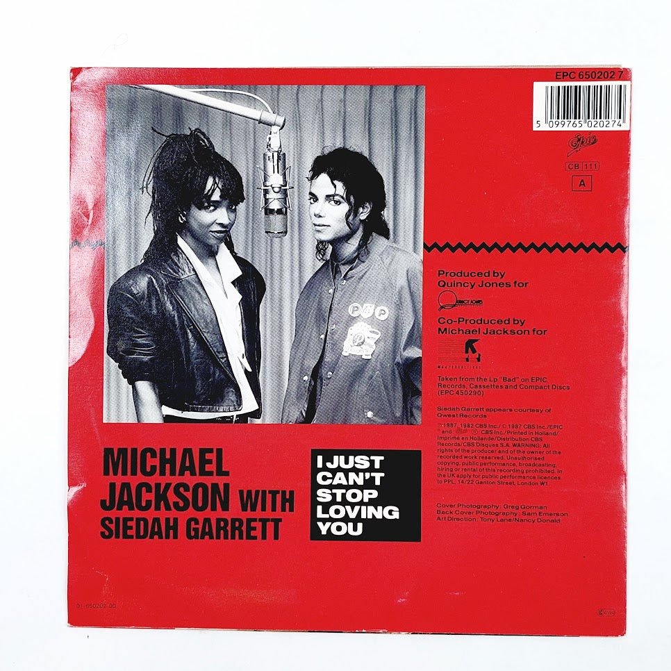 Michael Jackson: I Just Can't Stop Loving You 7" single
