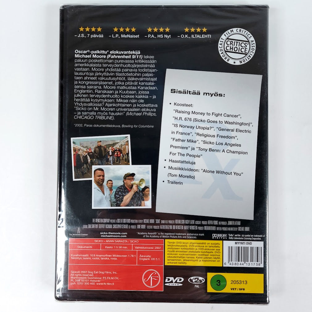 Michael Moore Sicko- Aivan sairasta DVD