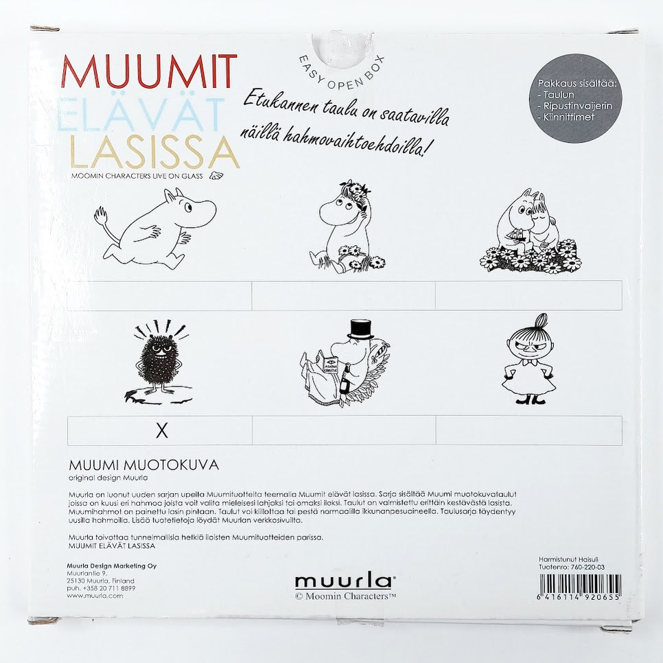 Muurla Muumi lasimuotokuva Harmistunut Haisuli