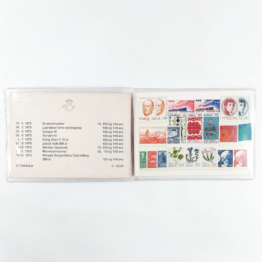 Norske frimerker 1973 kokoelma