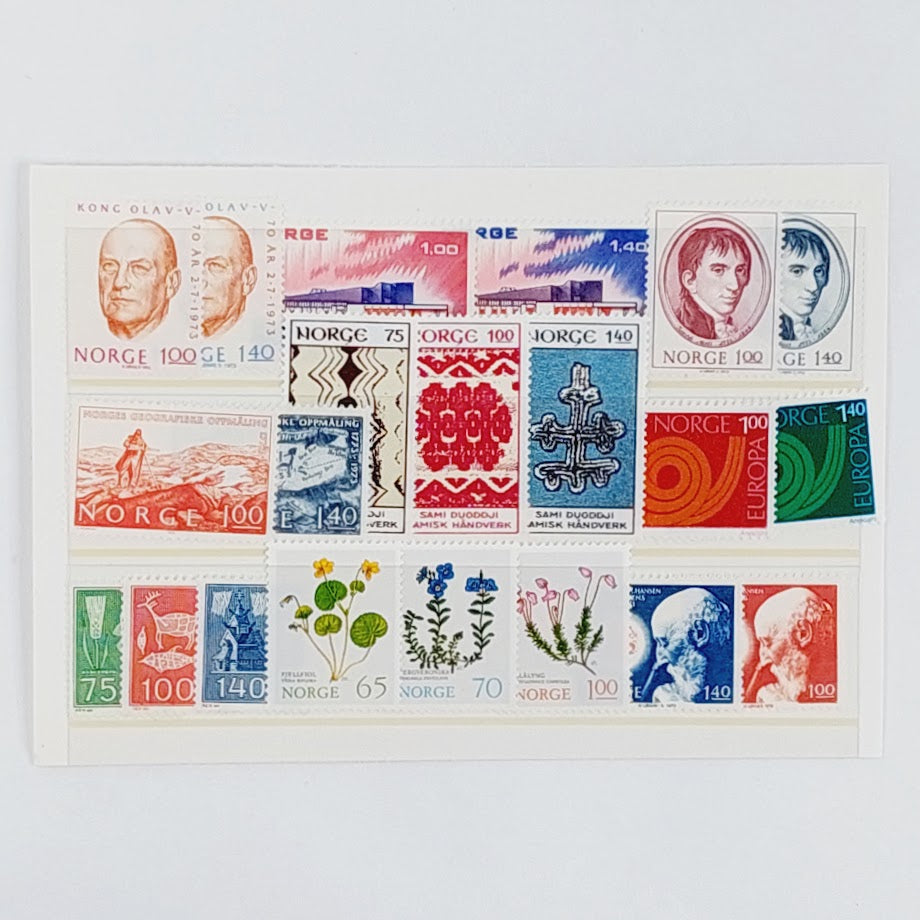 Norske frimerker 1973 kokoelma