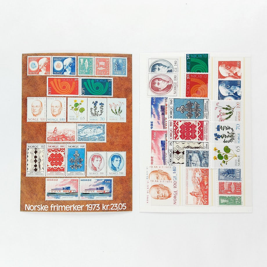 Norske frimerker 1973 kokoelma