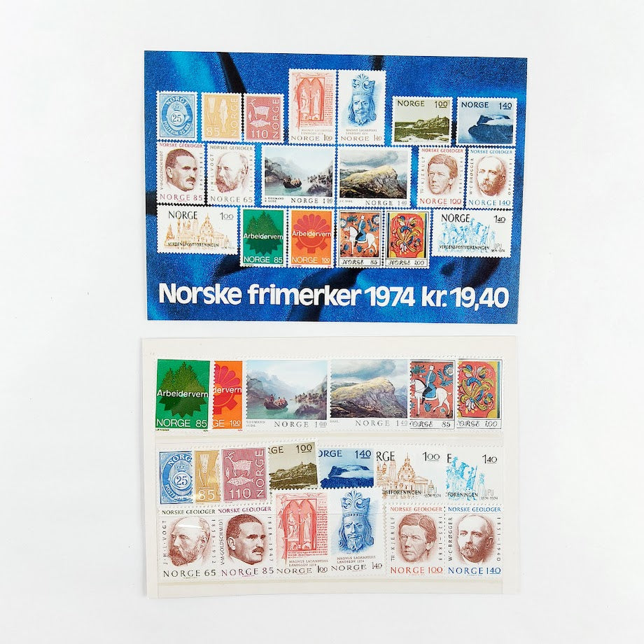 Norske frimerker 1974 kokoelma