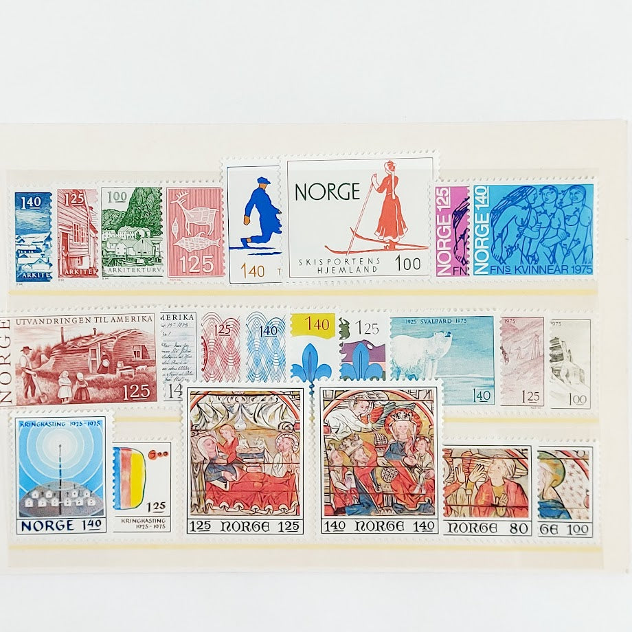 Norske frimerker 1975 kokoelma