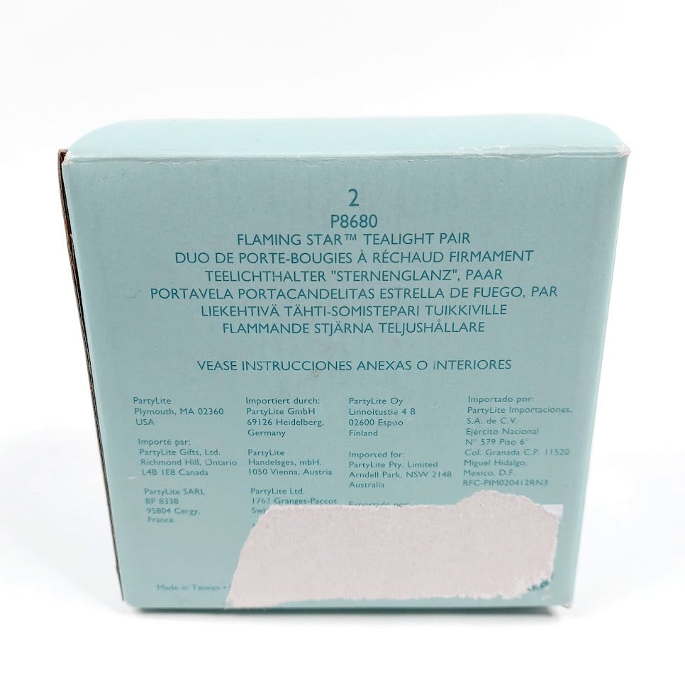 PartyLite Liekehtivä tähti tuikkulyhty 2 kpl