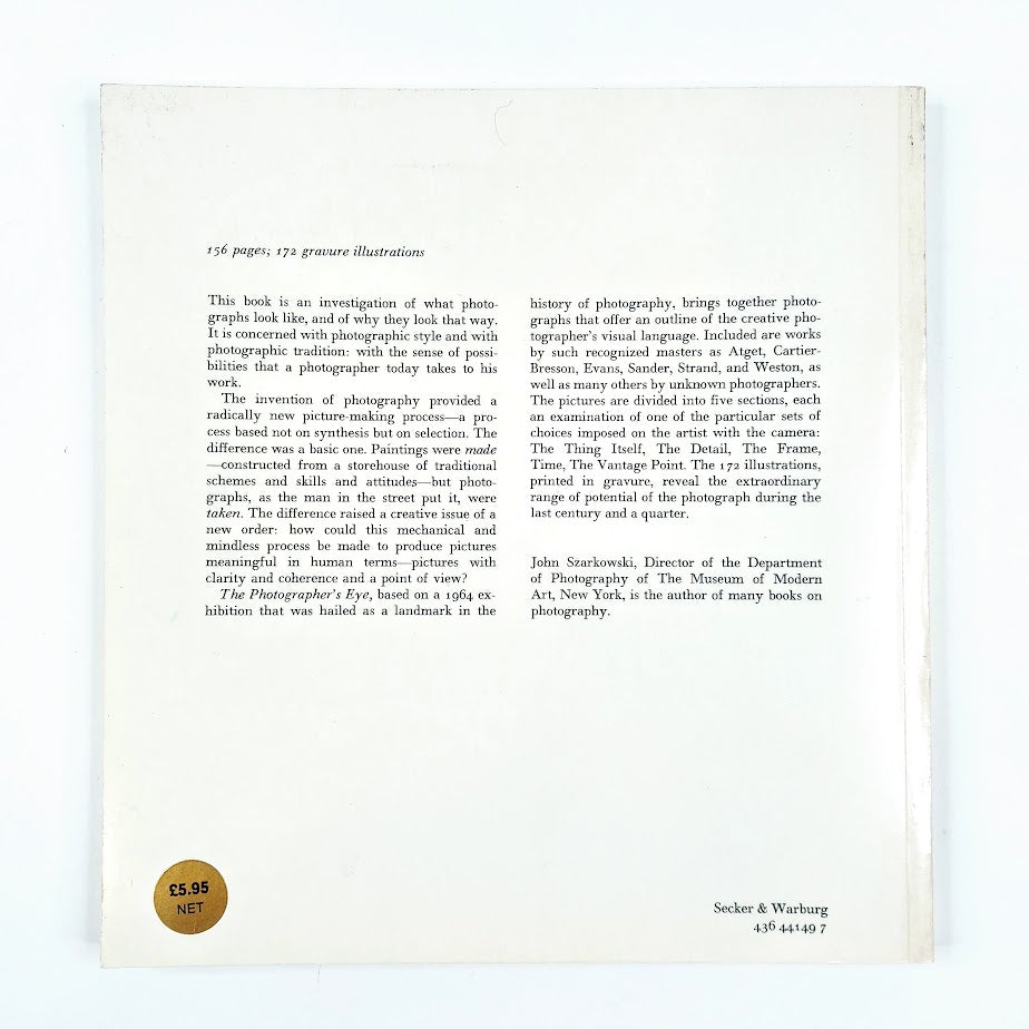 John Szarkowski: The Photographer's eye