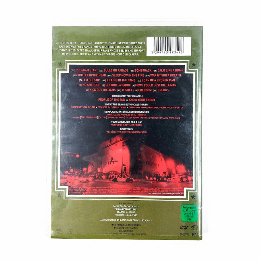 Rage Against The Machine -Live At Grand Olympic Auditorium DVD