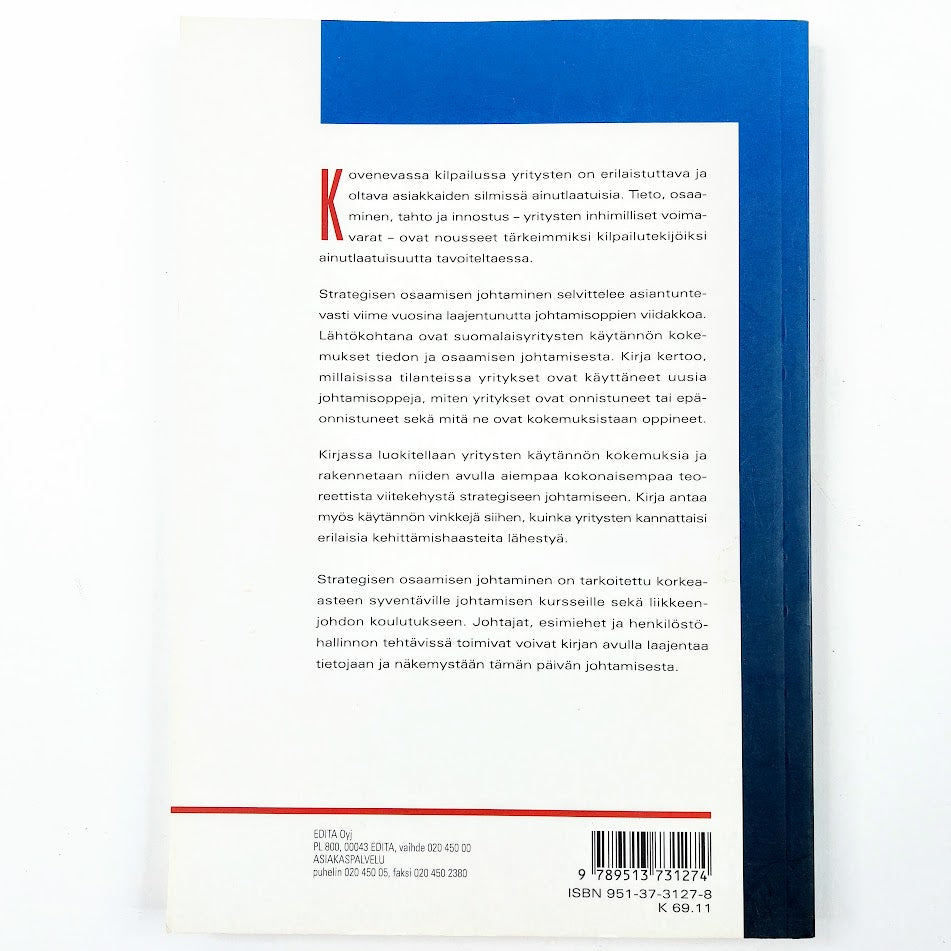 Paula Kirjavainen, Ritva Laakso-Manninen: Strategisen osaamisen johtaminen