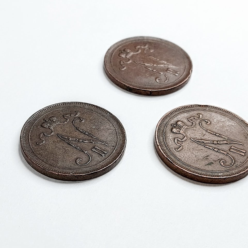 Suomen suuriruhtinaskunta 10 penniä 1916 3 kpl