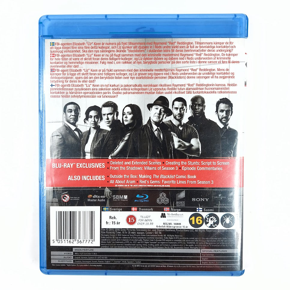 The Blacklist 3. kausi Blu-ray