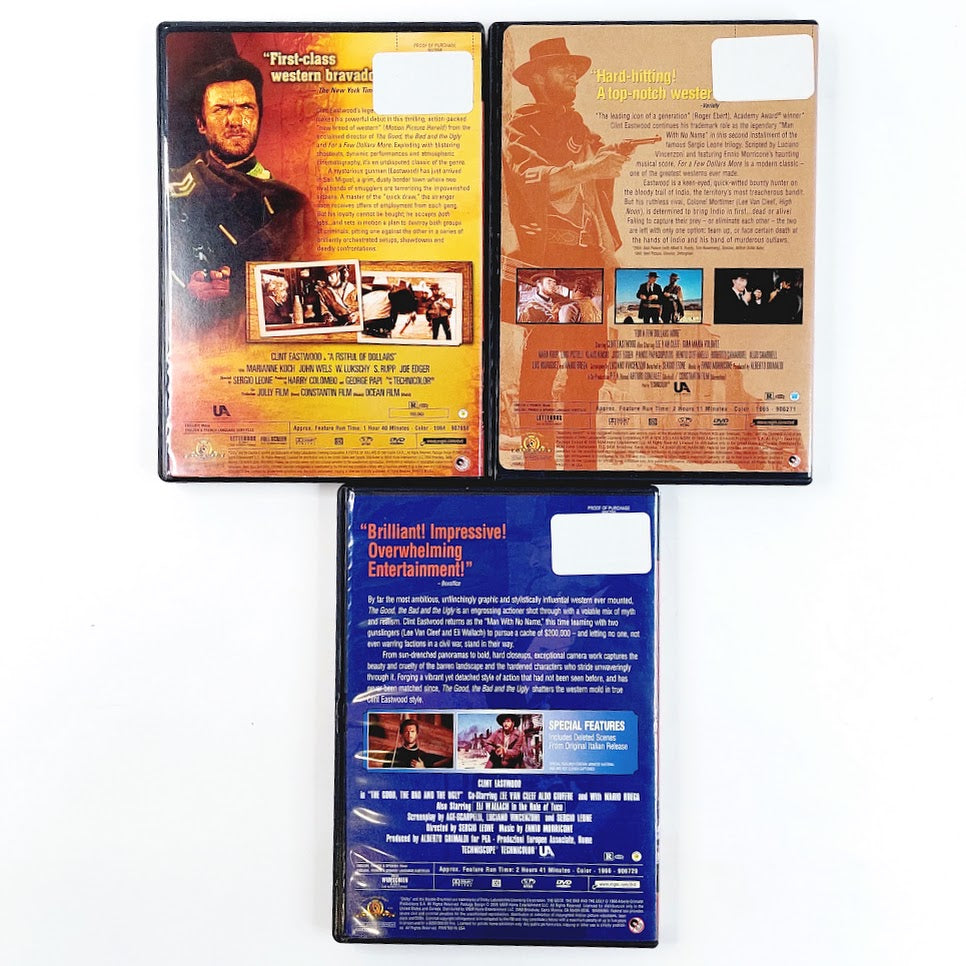 The Man With No Name Trilogy DVD box