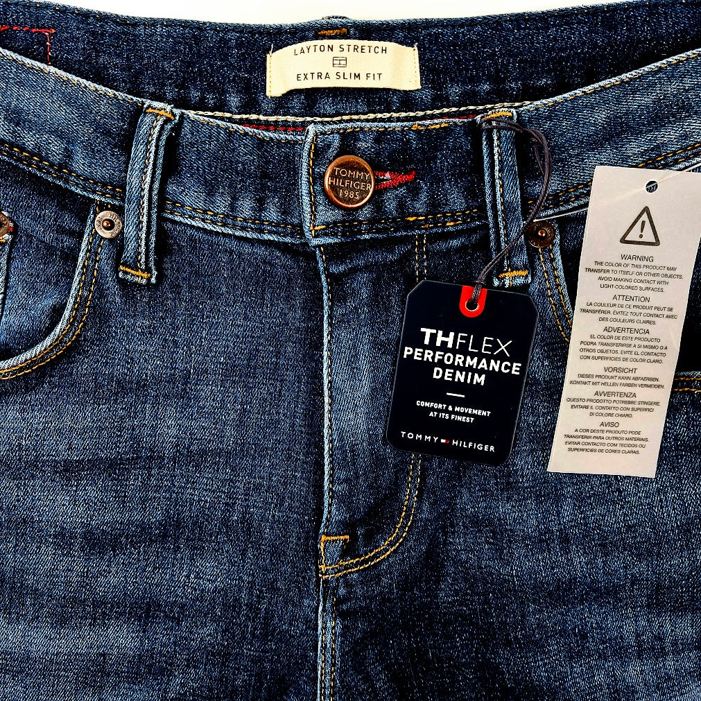 Tommy Hilfiger Layton Extra Slim Fit stretchfarkut koko 33/34"
