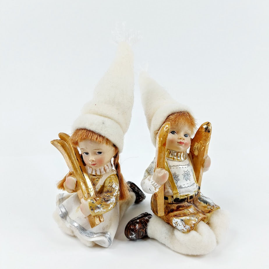 Tonttutyttö ja poika koristeet