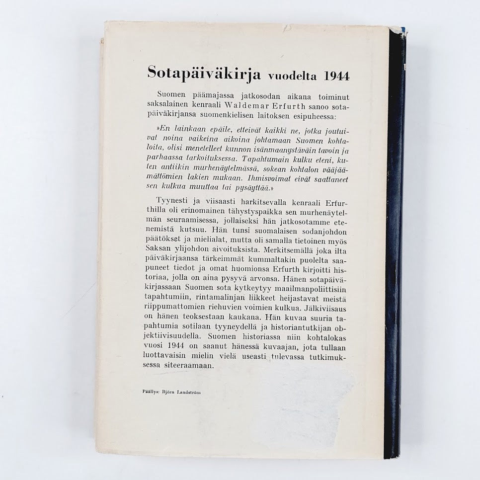 Waldemar Erfurth: Sotapäiväkirja vuodelta 1944